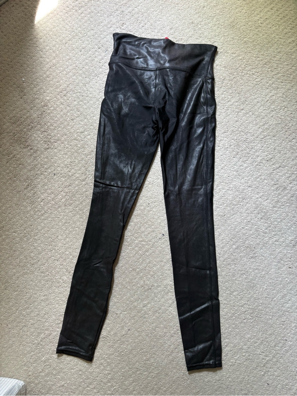 SPANX Black Faux Leather Leggings